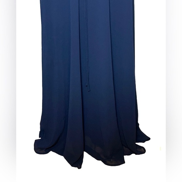 NWT Lulus My Whole Heart Dark Navy Blue Long Sleeve Wrap Dress w/ Button Cuffs M - Picture 12 of 16